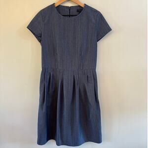 COS Women's Fit and Flare Short Cap Sleeve Denim Dress Size 6